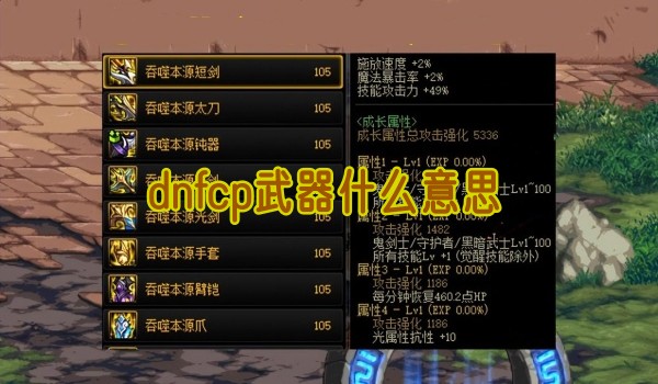 dnfcp武器什么意思