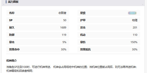 交错战线收割者角色介绍